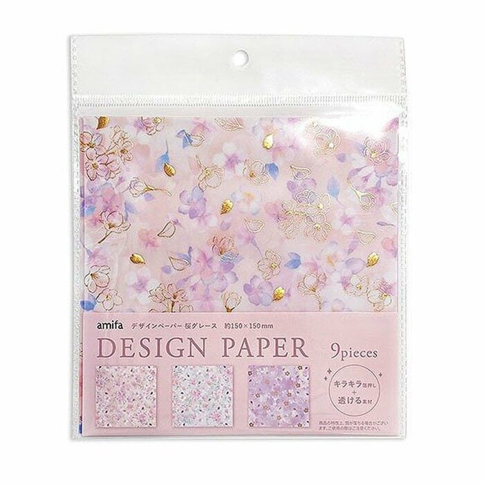 キャンドゥ、デザインペーパー 9P 桜グレースの商品画像
