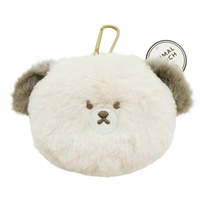 「アニマルフェイスポーチいぬ」は少し垂れた耳がチャームポイント