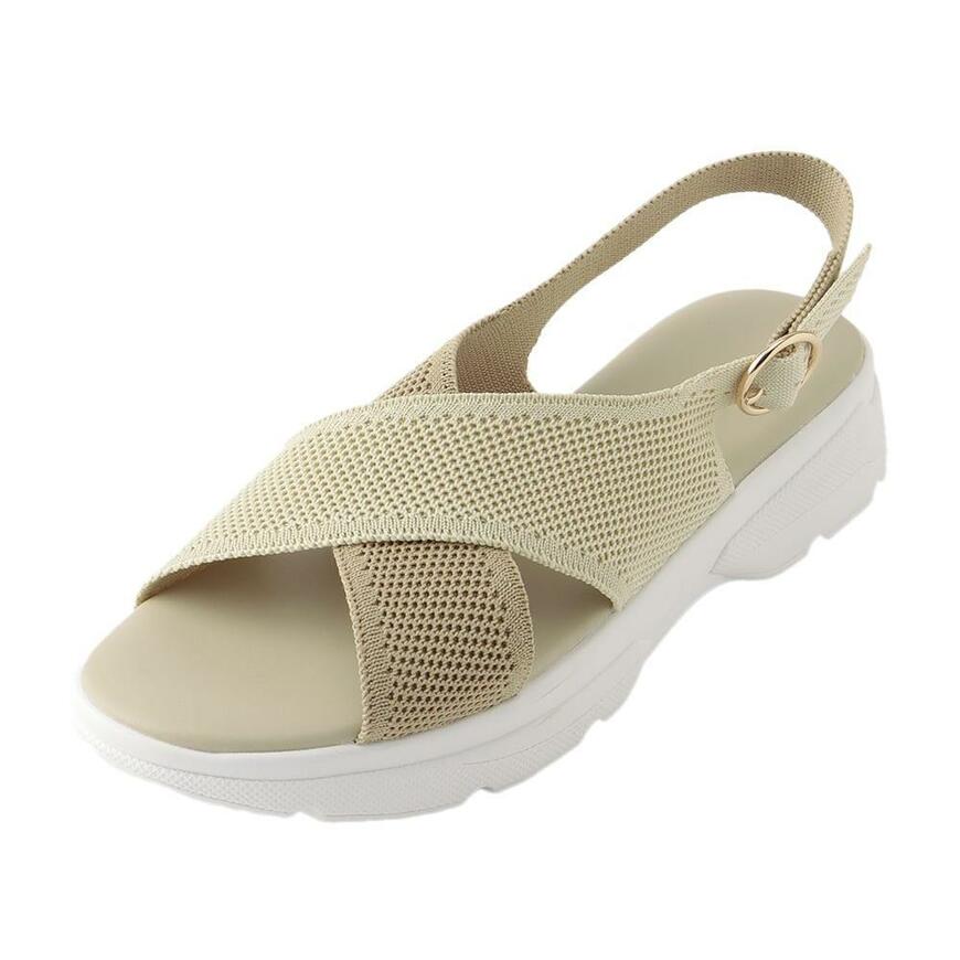 出所：ワークマン公式オンラインストア レディース　クロスストラップニットサンダル