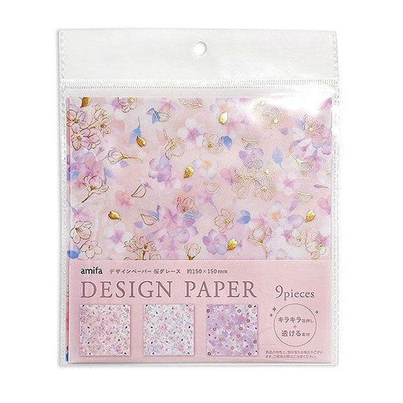 出所：キャンドゥ公式 デザインペーパー 9P 桜グレース