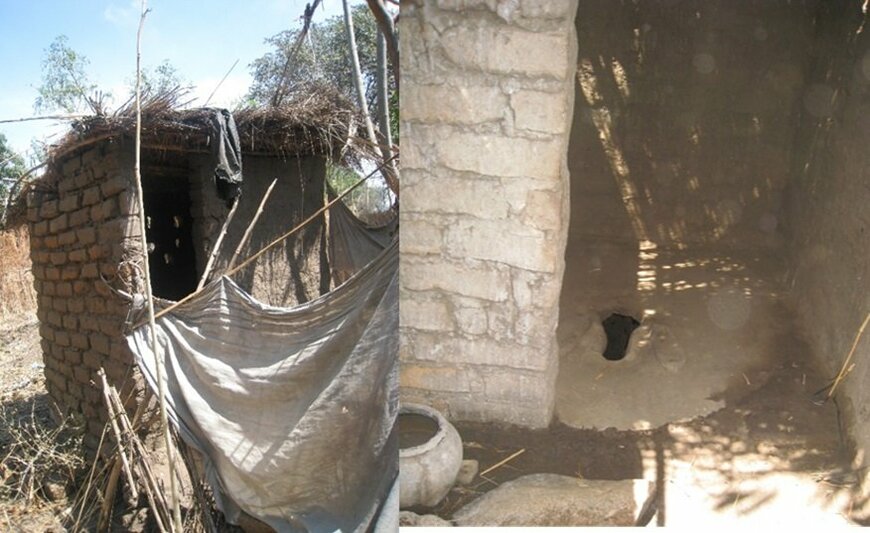 アフリカ地域の農業従事者が使用するトイレ（撮影：クラウドクレジット社員）
