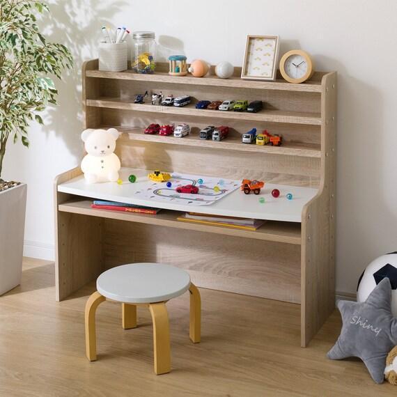 ニトリのキッズマルチ収納、デスク使用例画像