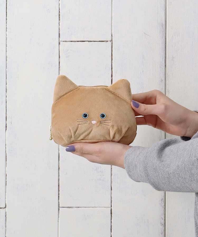 ブルーブルーエ公式　ふんわりキャットポーチ