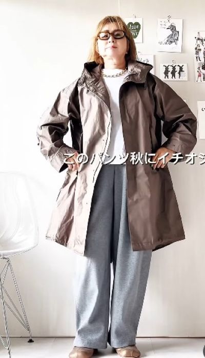 アウターを重ねた秋らしいコーデ