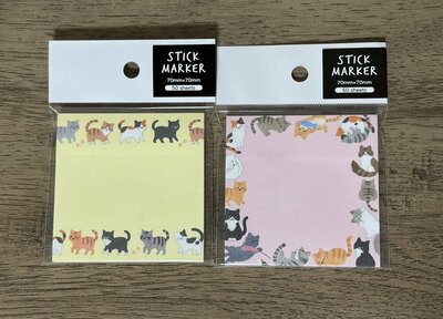 セリア、付箋 猫いっぱい商品画像