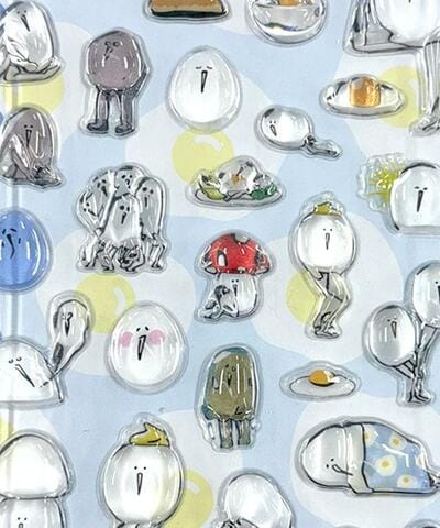 Bleu Bleuet（ブルーブルーエ）、たまごあしのぷっくりシール商品画像