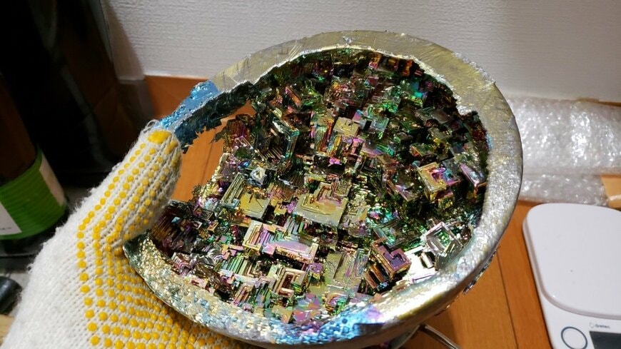出来上がった結晶