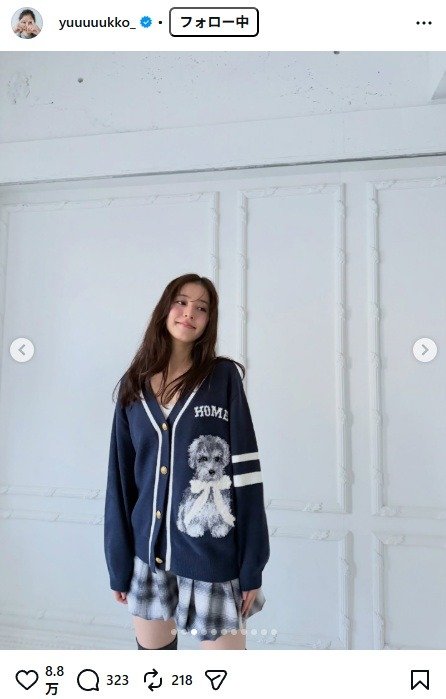 出所：新木優子のInstagram（＠yuuuuukko_） 参照日：2026年2月5日
