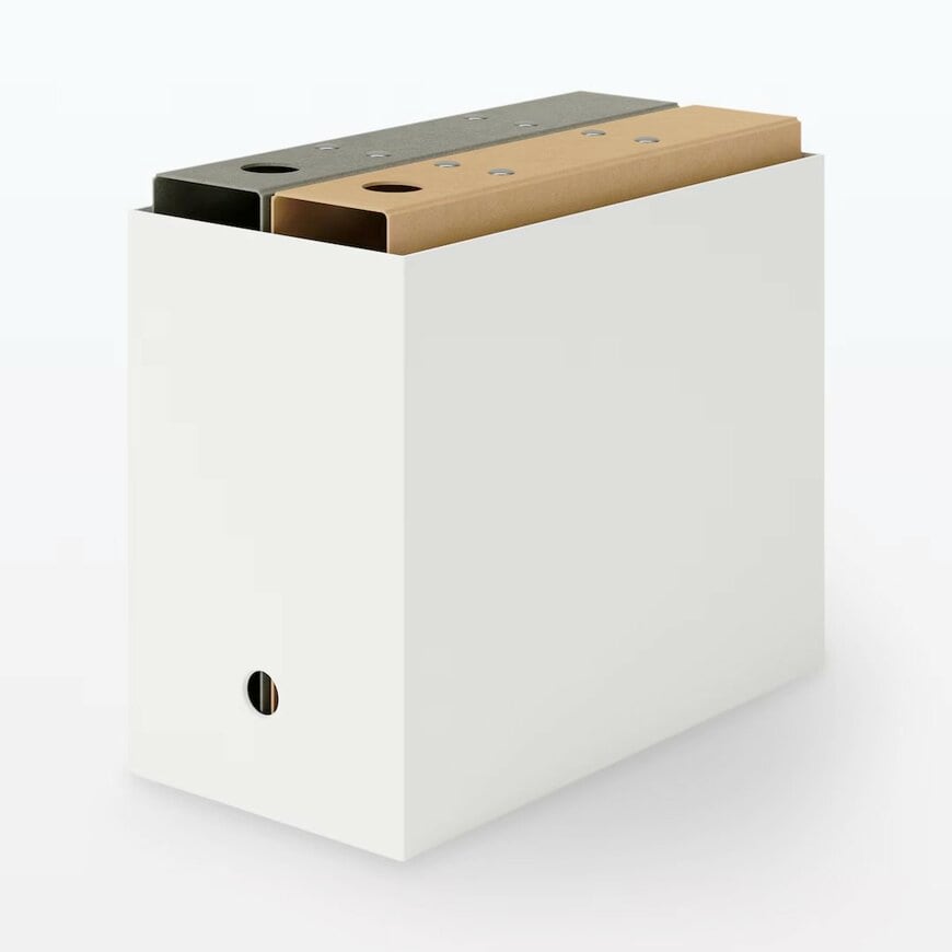 無印良品公式　再生ポリプロピレン入りファイルボックス・スタンダードタイプ・ワイド