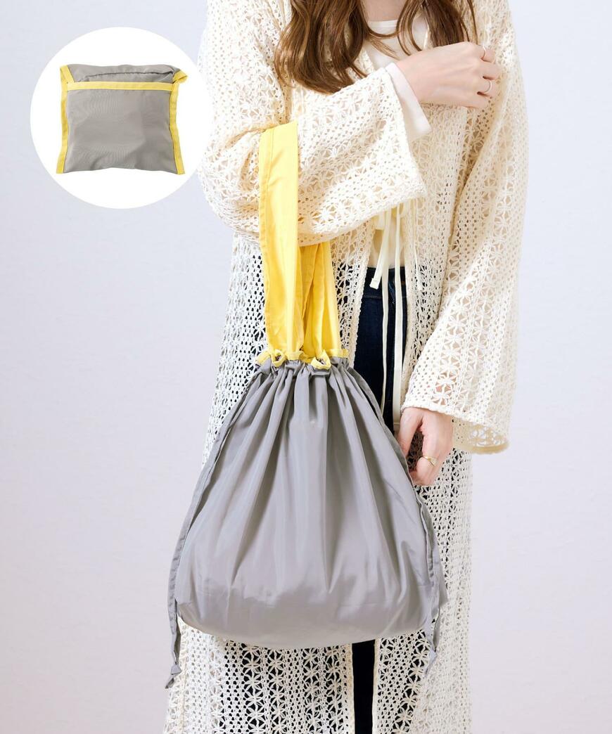 3COINS 巾着エコバッグ