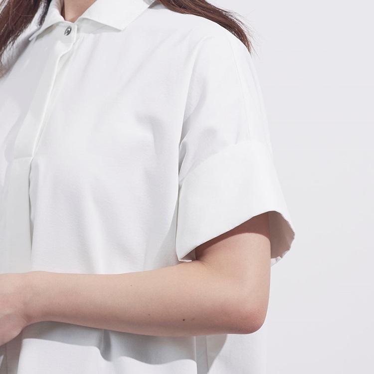 コットンライクシャツワンピース