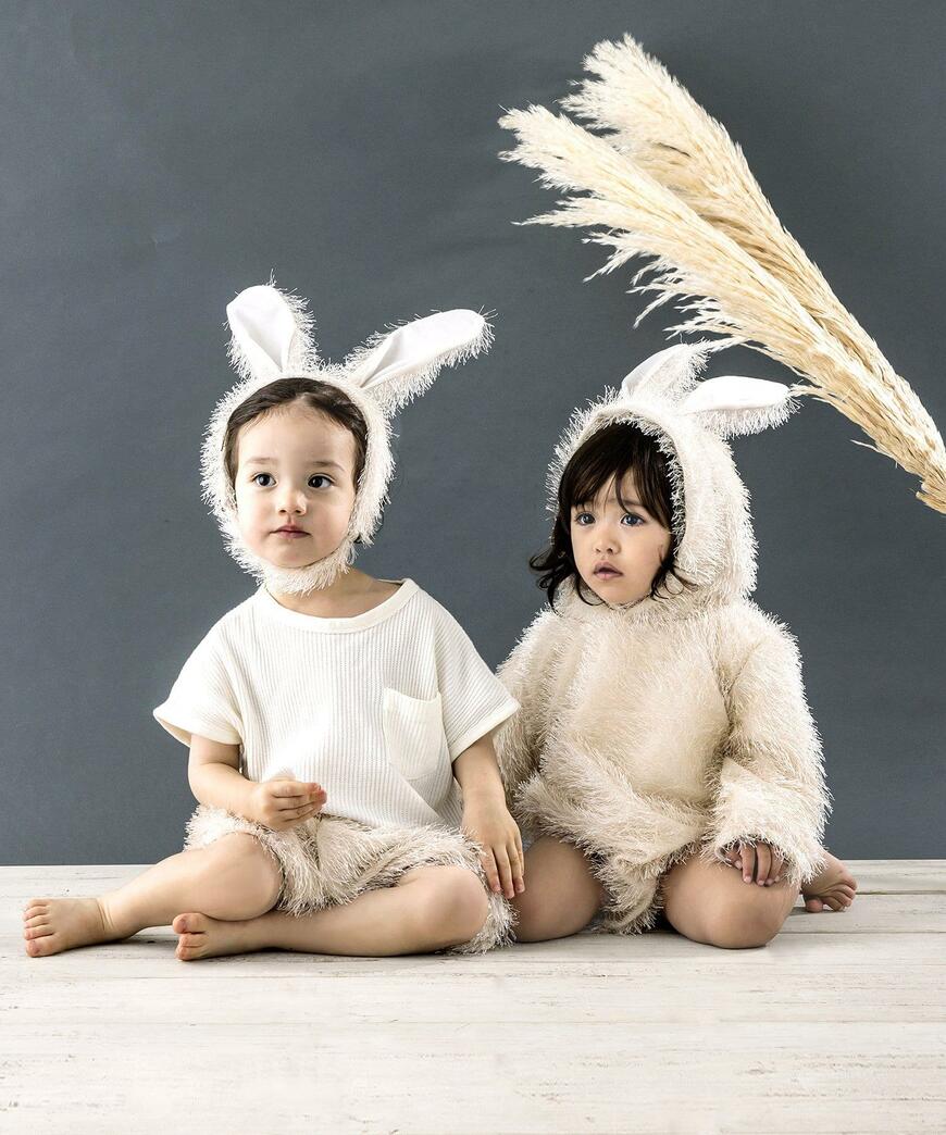 3COINS、うさぎロンパース:80~90cm/KIDSお月見画像