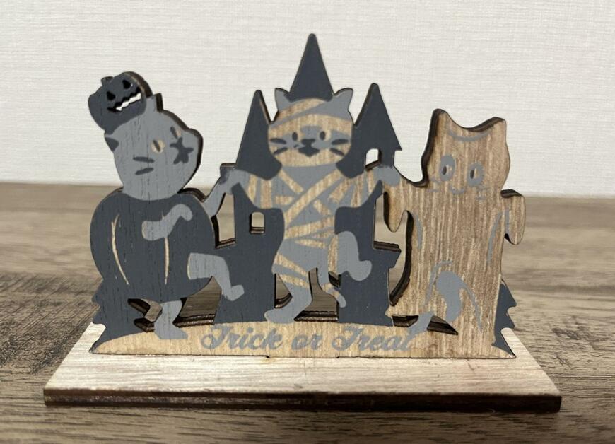 セリア、ウッドハロウィンスタンド画像