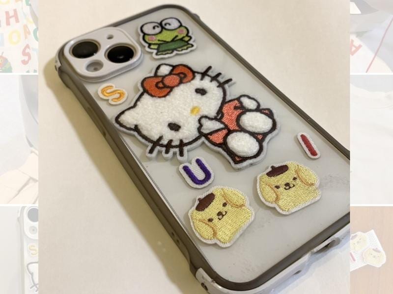 パイルワッペン（ハローキティ）・ワッペン（けろけろけろっぴ）・ワッペンミニ2P（ポムポムプリン）