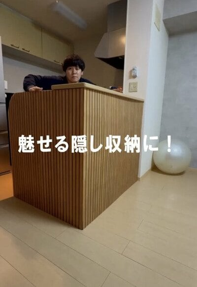 完成したルーバー風目隠し