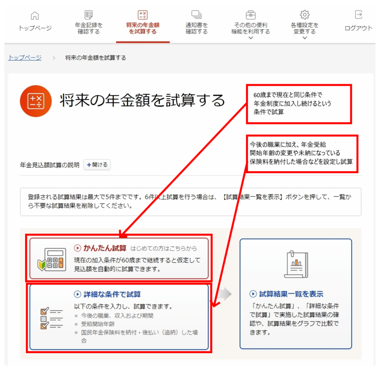 出所：日本年金機構「『ねんきんネット』による年金見込額試算」