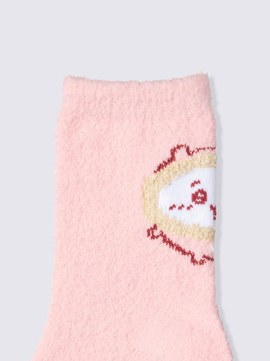 パジャマのフードをかぶったちいかわのジャカード柄