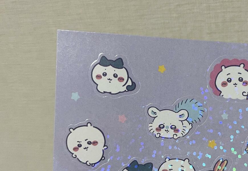 セリア、ちいかわ キラキラシール3撮影画像