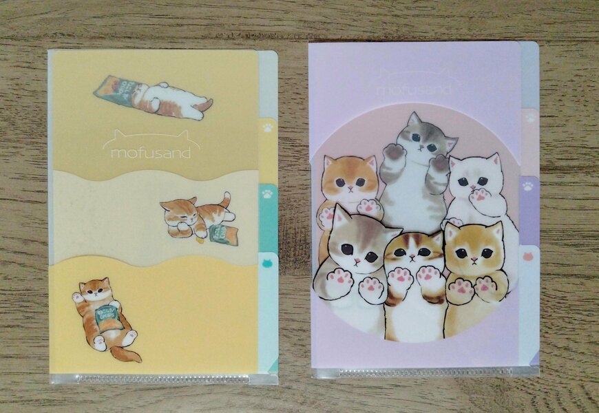 筆者撮影（セリア、mofusand A6クリアファイル3ポケット）