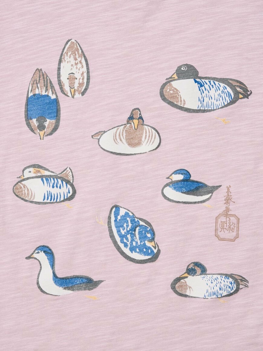 出所：ユニクロ公式　和柄 (アニマルズ) UT/ショート丈（PINK）