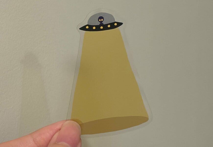 筆者撮影（セリア、フレークシール UFO柄）