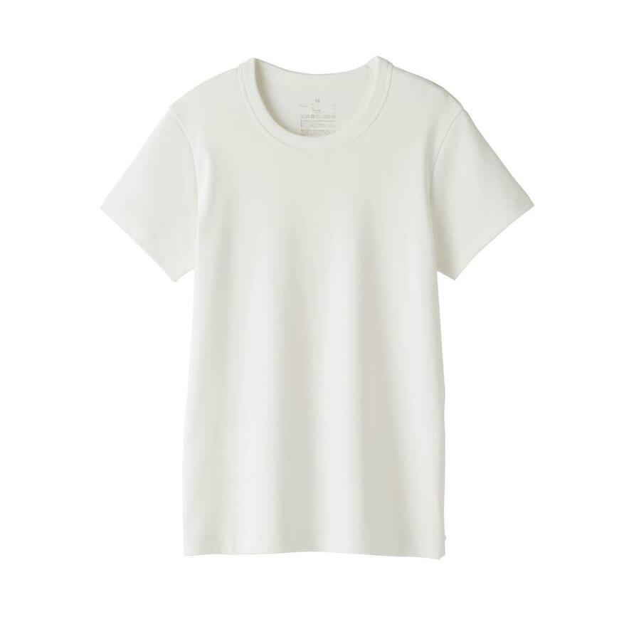 出所：無印良品ネットストア 婦人　涼感汗じみしにくいクルーネック半袖Ｔシャツ