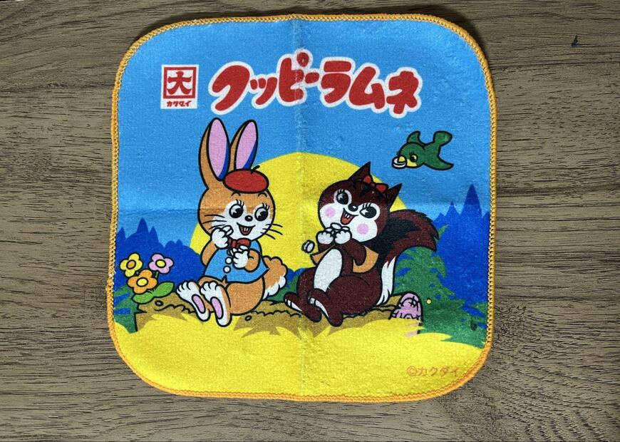 セリア、クッピーラムネ タオルハンカチ画像