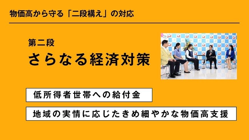 物価高から守る「二段構えの対応」