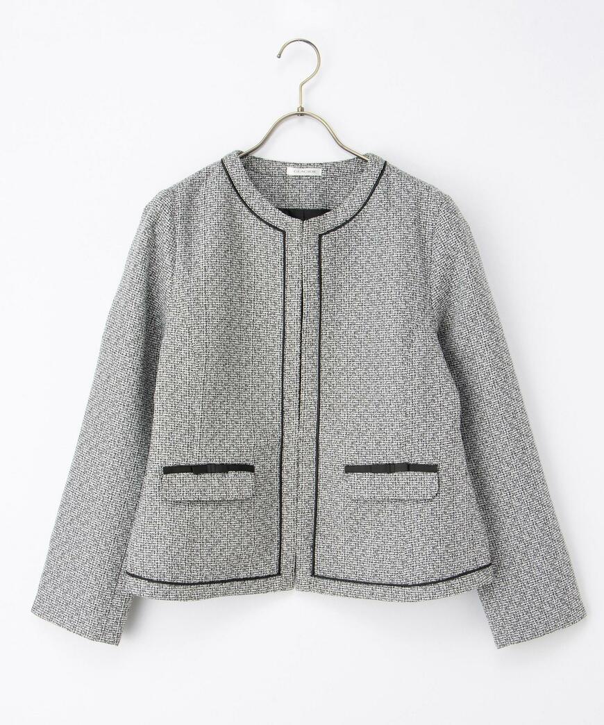 ハニーズ公式オンラインストア リボン使いノーカラージャケット画像