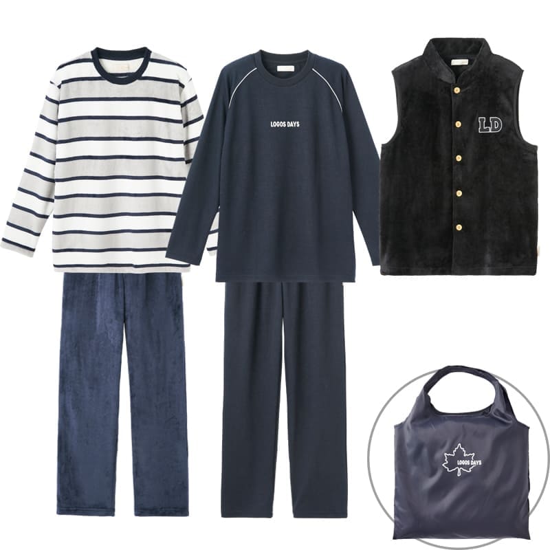 出所：ファッションセンターしまむら メンズ LOGOS DAYSルームウェアハッピーバッグ【4点セット】