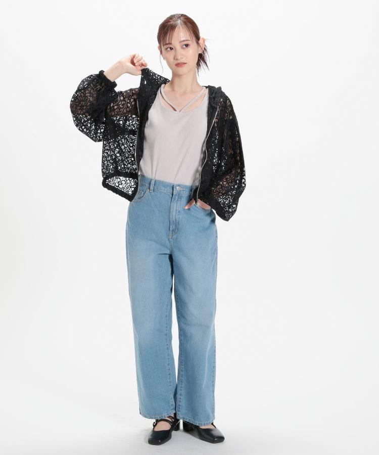 出所：ハニーズ公式通販 レースパーカー