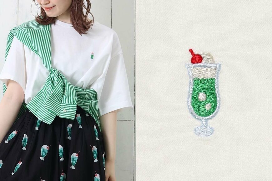 出所：ブルーブルーエ公式　刺繍Tシャツ