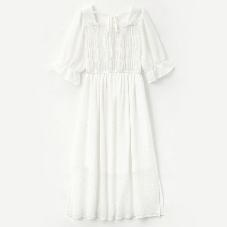 出所：しまむら　レディース　シャーリングワンピース（しまスタ）