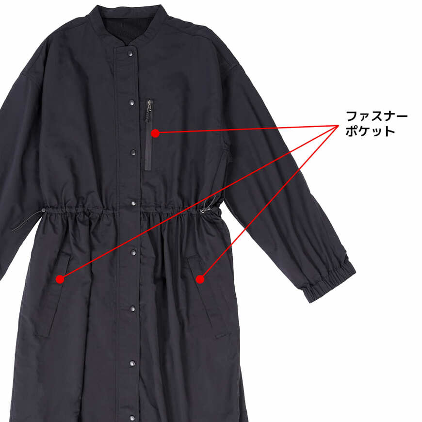 ワークマン公式 レディース高撥水シェルワンピースコート