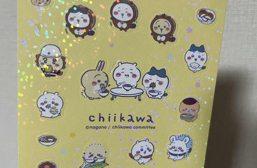 セリア、ちいかわ キラキラシール3撮影画像