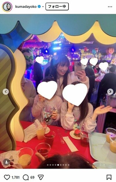 熊田曜子のInstagram投稿