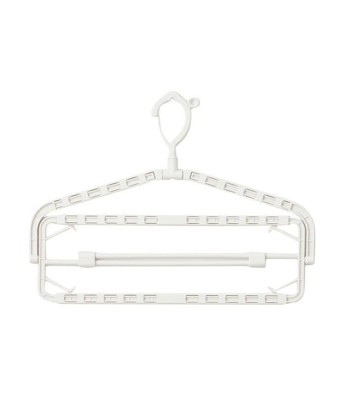 アームを伸ばせば、大判のバスタオルも折らずに干せる！