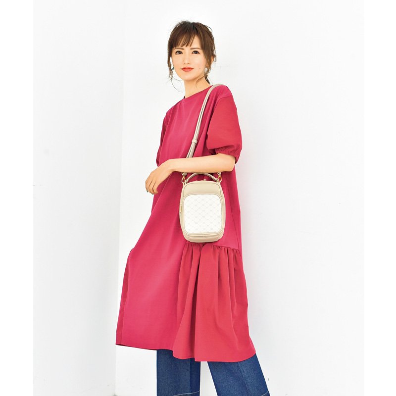 出所：しまむら　レディース 布帛切替えワンピース