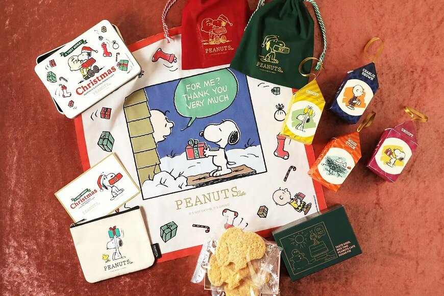 “ポーチと焼き菓子ぎっしり6点”4290円クリスマスBOX！スヌーピーの世界が丸ごと詰まって可愛すぎ