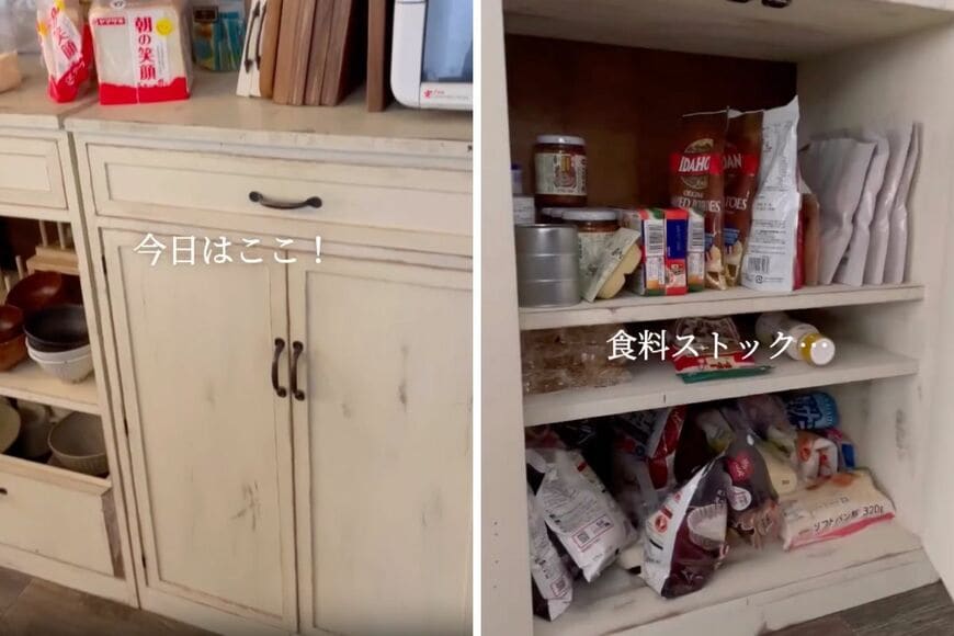 「スッキリですね！」雑多とした〈食料ストック棚〉→無印良品のボックスでスッキリ美しく整える！
