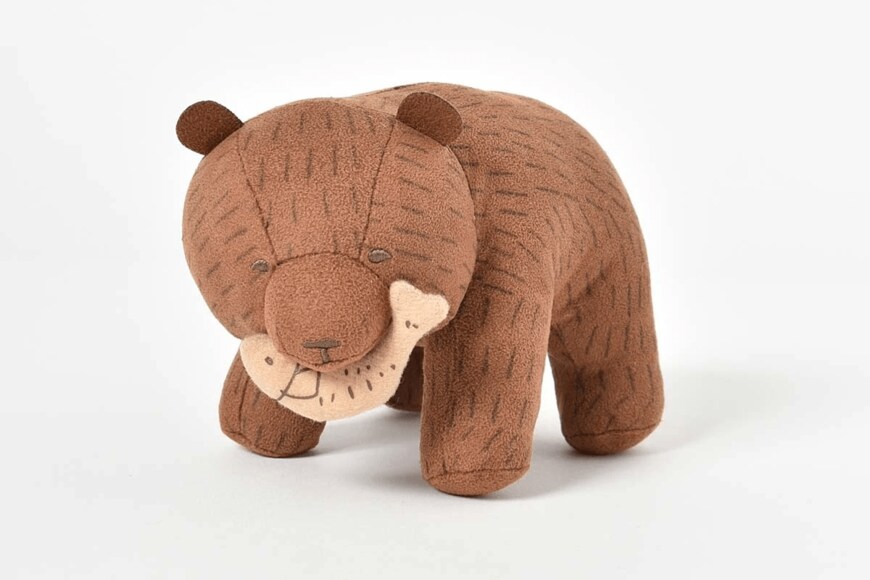 ブルーブルーエ公式　木彫りクマぬいぐるみ大