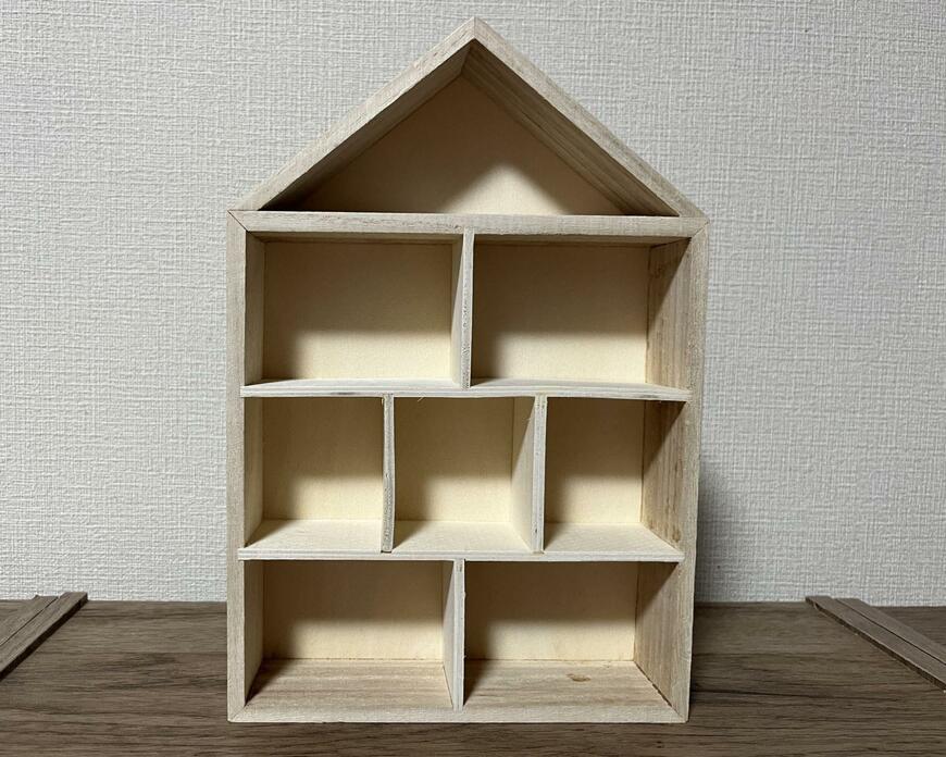 ダイソー、仕切りウッドボックス(ハウス)