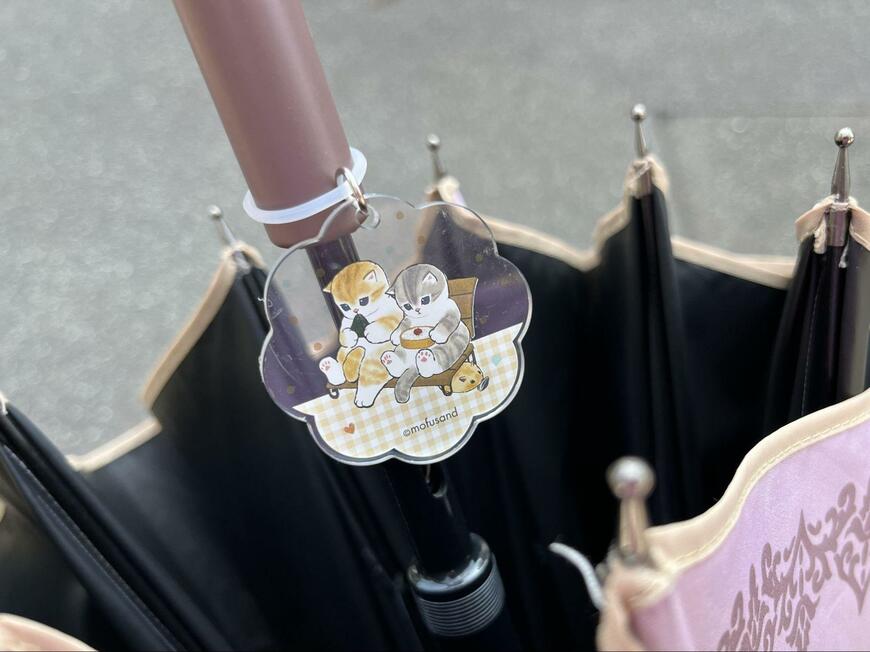 セリア、mofusandアクリルアンブレラチャーム画像