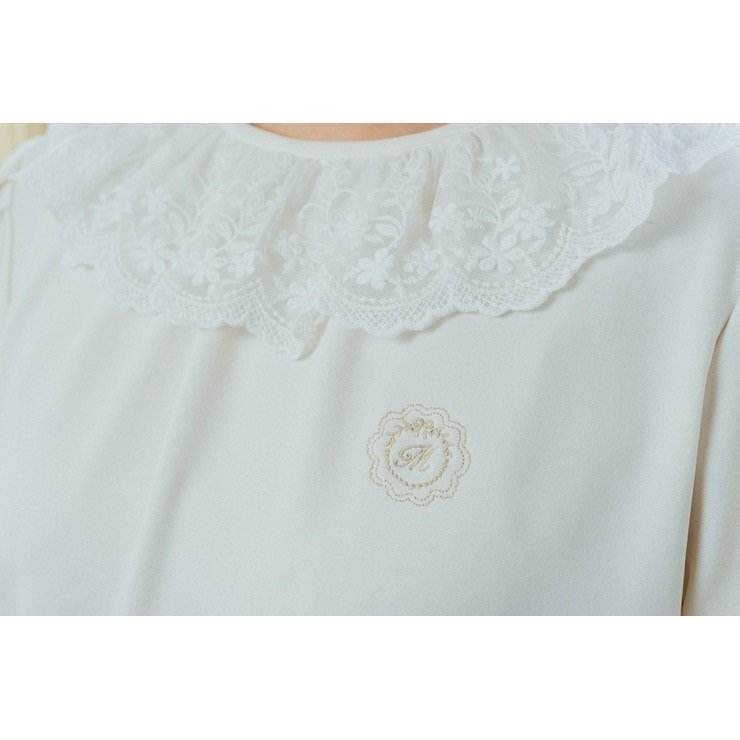 しまむら公式 レディース レース襟プルオーバー(青木美沙子)