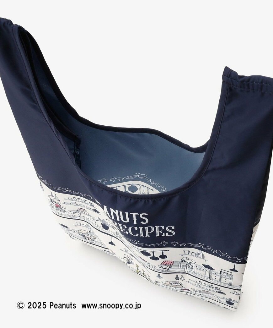 アフタヌーンティー公式　ポケッタブルショッピングバッグ/PEANUTS（中）