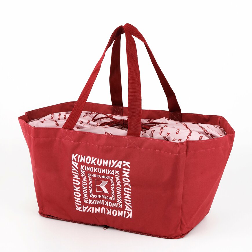 紀ノ国屋公式　折りたためる保冷カゴバッグ　画像