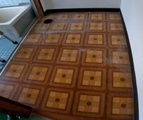 【空き家平屋DIY】昭和感の残る床→センス抜群の斬新デザインに大変身！