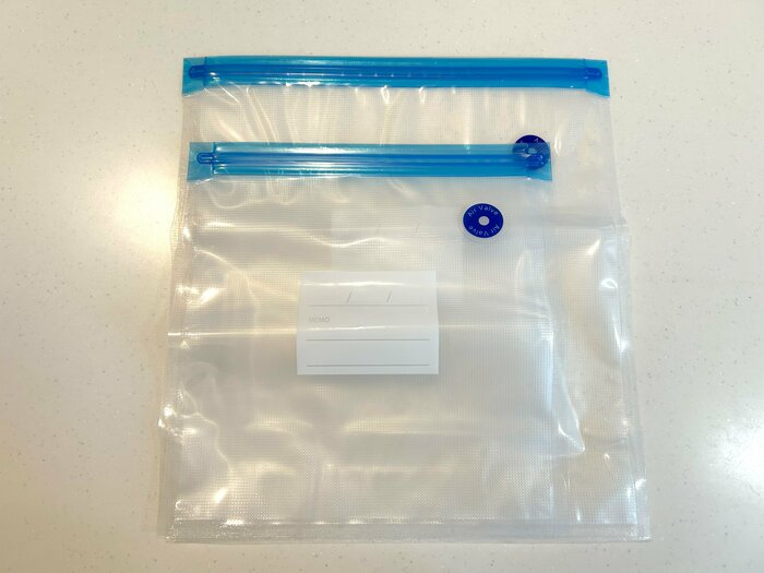 食品用圧縮袋の大きさを比べてみました