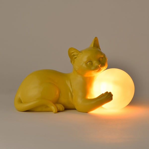 出所：Francfranc（フランフラン）公式通販　キャットランプ イエロー