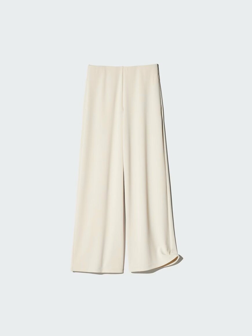 出所：ユニクロ公式　クレープジャージーストレートパンツ